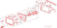 KOPLAMP voor Honda PRELUDE 2.0EX 2 deuren 4-traps automatische versnellingsbak 1990
