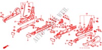 V. ZITTING COMPONENTEN(LH) voor Honda PRELUDE SI 2 deuren 4-traps automatische versnellingsbak 1990