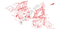 ZIJDE VOERING voor Honda PRELUDE 2.0SI 2 deuren 4-traps automatische versnellingsbak 1988