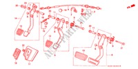 REMPEDAAL/KOPPELINGPEDAAL(2) voor Honda CIVIC DX 1200 3 deuren 4-traps automatische versnellingsbak 1988