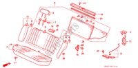 ACHTER ZITTING(2) voor Honda CIVIC GL 4 deuren 5-versnellings handgeschakelde versnellingsbak 1991