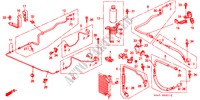 AIRCONDITIONER (SLANGEN/PIJPEN) (2) voor Honda CIVIC DX 1200 4 deuren 4-traps automatische versnellingsbak 1989
