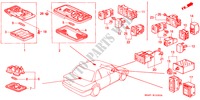 INTERIEUR VERLICHTING/SCHAKELAAR voor Honda CIVIC GL 4 deuren 4-traps automatische versnellingsbak 1989