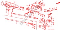 STUURKOLOM(2) (KANTELEN) voor Honda CIVIC EX 4 deuren 5-versnellings handgeschakelde versnellingsbak 1990