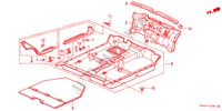 VLOERMAT voor Honda CIVIC DX 1200 4 deuren 4-traps automatische versnellingsbak 1988