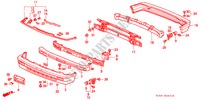 BUMPERS(2) voor Honda CIVIC SHUTTLE GL 5 deuren 4-traps automatische versnellingsbak 1989