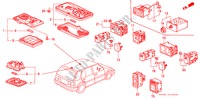 INTERIEUR VERLICHTING/SCHAKELAAR voor Honda CIVIC SHUTTLE GL 5 deuren 4-traps automatische versnellingsbak 1988