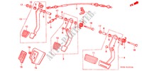 REM PEDAAL/KOPPELINGPEDAAL(2) voor Honda CIVIC SHUTTLE GL 5 deuren 4-traps automatische versnellingsbak 1991