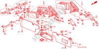 SPIEGEL/ZONNEKLEP voor Honda CIVIC WAGON RTX 5 deuren 5-versnellings handgeschakelde versnellingsbak 1988