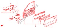 VOOR PORTIER PANELEN voor Honda CIVIC SHUTTLE GL 5 deuren 4-traps automatische versnellingsbak 1990