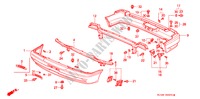 BUMPERS(2) voor Honda CONCERTO EX-I 5 deuren 4-traps automatische versnellingsbak 1991