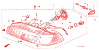 KOPLAMP(2) voor Honda CONCERTO DX 5 deuren 5-versnellings handgeschakelde versnellingsbak 1991