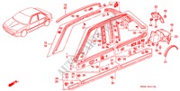 GIETWERK/BESCHERMER voor Honda INTEGRA LS 4 deuren 4-traps automatische versnellingsbak 1993