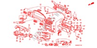 INSTRUMENTEN AFWERKING(1) voor Honda ACCORD LX 4 deuren 4-traps automatische versnellingsbak 1990