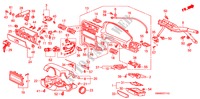 INSTRUMENTEN AFWERKING(2) voor Honda ACCORD EX 4 deuren 4-traps automatische versnellingsbak 1992