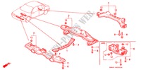 KRUIS BALK voor Honda ACCORD LX 4 deuren 4-traps automatische versnellingsbak 1990