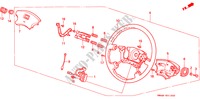 STUURWIEL(1) voor Honda ACCORD LX 4 deuren 4-traps automatische versnellingsbak 1990