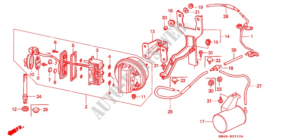 AUTOMATISCHE CRUISE(1) voor Honda ACCORD EXI 4 deuren 4-traps automatische versnellingsbak 1990