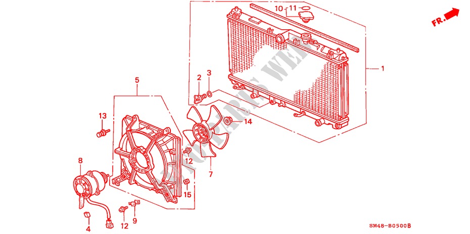 RADIATEUR(ND) voor Honda ACCORD LX 4 deuren 4-traps automatische versnellingsbak 1990