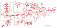 REM HOOFDCILINDER/ HOOFDSPANNING voor Honda LEGEND LEGEND 4 deuren 4-traps automatische versnellingsbak 1995