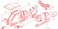 BUITEN PANELEN voor Honda LEGEND COUPE LEGEND 2 deuren 4-traps automatische versnellingsbak 1991