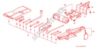 GEREEDSCHAP/KRIK voor Honda LEGEND COUPE LEGEND 2 deuren 4-traps automatische versnellingsbak 1993