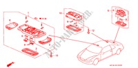 INTERIEUR VERLICHTING voor Honda LEGEND COUPE LEGEND 2 deuren 4-traps automatische versnellingsbak 1991