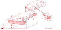 VOOR COMBINATIELICHT (RH) voor Honda LEGEND COUPE LEGEND 2 deuren 4-traps automatische versnellingsbak 1994