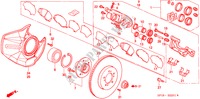 VOOR REM(2) voor Honda LEGEND COUPE LEGEND 2 deuren 4-traps automatische versnellingsbak 1993