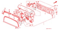 ACHTER RUIT voor Honda CIVIC CRX SI-T 2 deuren 5-versnellings handgeschakelde versnellingsbak 1995