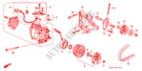 AIRCONDITIONER (COMPRESSOR)(SANDEN)(1) voor Honda CIVIC CRX SI-T 2 deuren 5-versnellings handgeschakelde versnellingsbak 1992