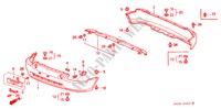 BUMPERS(2) voor Honda CIVIC CRX SI-T 2 deuren 5-versnellings handgeschakelde versnellingsbak 1994