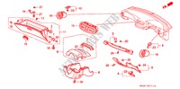 INSTRUMENTEN AFWERKING(RH) voor Honda CIVIC CRX SIR-T 2 deuren 5-versnellings handgeschakelde versnellingsbak 1997