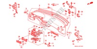 INSTRUMENTEN PANEEL(LH) voor Honda CIVIC CRX SI-T 2 deuren 5-versnellings handgeschakelde versnellingsbak 1995