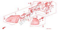 KOPLAMP(2) voor Honda CIVIC CRX SI-T 2 deuren 5-versnellings handgeschakelde versnellingsbak 1995
