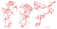PEDAAL(RH) voor Honda CIVIC CRX SIR 2 deuren 5-versnellings handgeschakelde versnellingsbak 1995