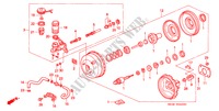 REM HOOFDCILINDER/ HOOFDSPANNING(1) voor Honda CIVIC CRX SI-T 2 deuren 5-versnellings handgeschakelde versnellingsbak 1995