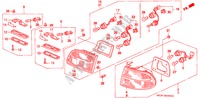 ACHTERLICHT voor Honda CIVIC EX 3 deuren 5-versnellings handgeschakelde versnellingsbak 1992