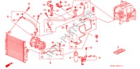 AIRCONDITIONER (SLANGEN/PIJPEN)(2) voor Honda CIVIC GLI 3 deuren 4-traps automatische versnellingsbak 1995