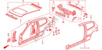 CHASSIS STRUKTUUR(3) voor Honda CIVIC GL 3 deuren 4-traps automatische versnellingsbak 1992