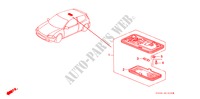 INTERIEUR VERLICHTING voor Honda CIVIC SI 3 deuren 4-traps automatische versnellingsbak 1992