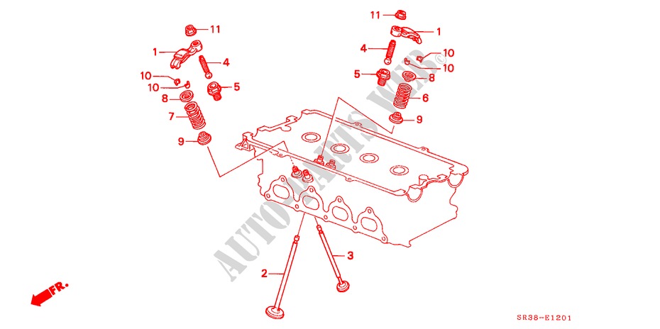 KLEP/ZWAAI ARM(2) voor Honda CIVIC SI 3 deuren 4-traps automatische versnellingsbak 1993
