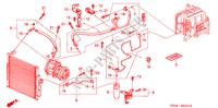 AIRCONDITIONER (SLANGEN/PIJPEN) (2) voor Honda CIVIC 1.2EL 4 deuren 5-versnellings handgeschakelde versnellingsbak 1993