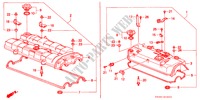 CILINDERKOP AFDEKKING(1) voor Honda CIVIC 1.6SI 4 deuren 4-traps automatische versnellingsbak 1993
