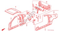 BUITEN PANELEN voor Honda PRELUDE CX 2 deuren 4-traps automatische versnellingsbak 1992