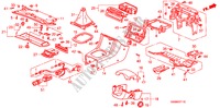 INSTRUMENTEN AFWERKING(RH) voor Honda PRELUDE SI 2 deuren 4-traps automatische versnellingsbak 1993