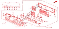 METER SUB DISPLAY(RH) voor Honda PRELUDE SI 2 deuren 4-traps automatische versnellingsbak 1995
