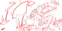 PILAAR AFWERKING/ ZIJDE VOERING voor Honda PRELUDE SI 2 deuren 4-traps automatische versnellingsbak 1992