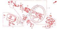 STUURWIEL(4)(SRS) voor Honda PRELUDE SI 2 deuren 5-versnellings handgeschakelde versnellingsbak 1995
