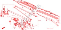 VOOR RUITESPROEIER (LH) voor Honda PRELUDE SI 2 deuren 5-versnellings handgeschakelde versnellingsbak 1992